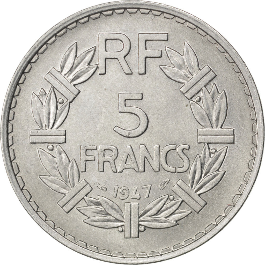 Coin, France, Lavrillier, 5 Francs, 1947, , Aluminum, KM:888b.1
