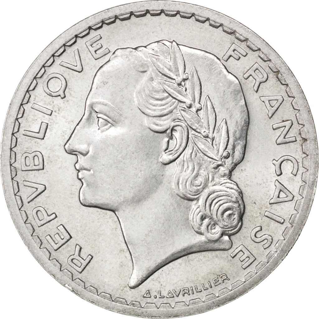Coin, France, Lavrillier, 5 Francs, 1947, , Aluminum, KM:888b.1