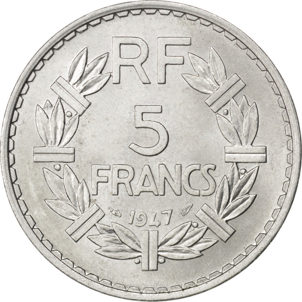 Coin, France, Lavrillier, 5 Francs, 1947, , Aluminum, KM:888b.1