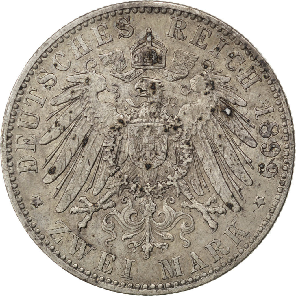 Coin, German States, PRUSSIA, Wilhelm II, 2 Mark, 1899, Berlin, 
