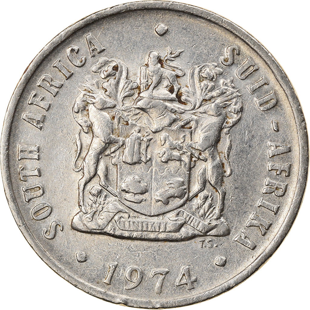 Coin, South Africa, 10 Cents, 1974, , Nickel, KM85 African Coins