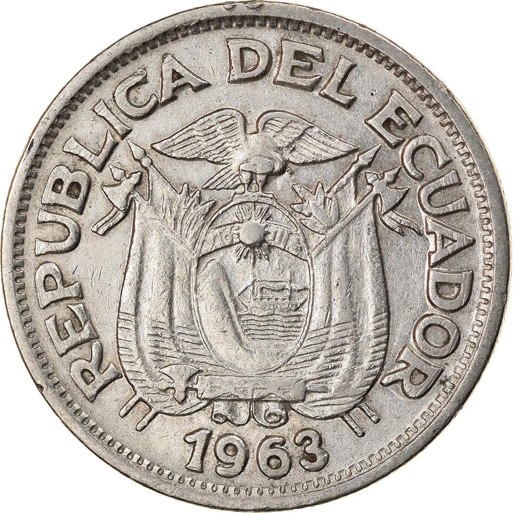 Coin, Ecuador, 50 Centavos, Cincuenta, 1963, , Nickel Clad Steel, KM:81