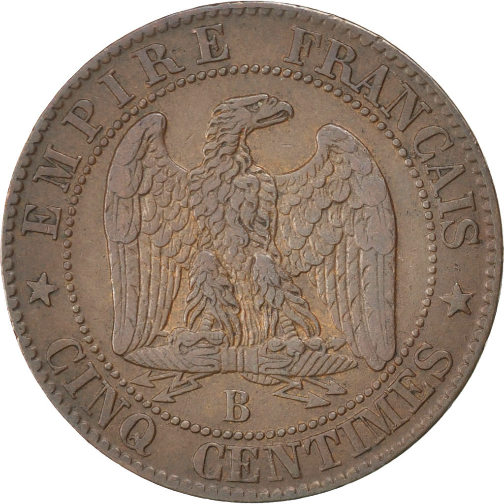 Coin, France, Napoleon III, Napoléon III, 5 Centimes, 1854, Rouen, 