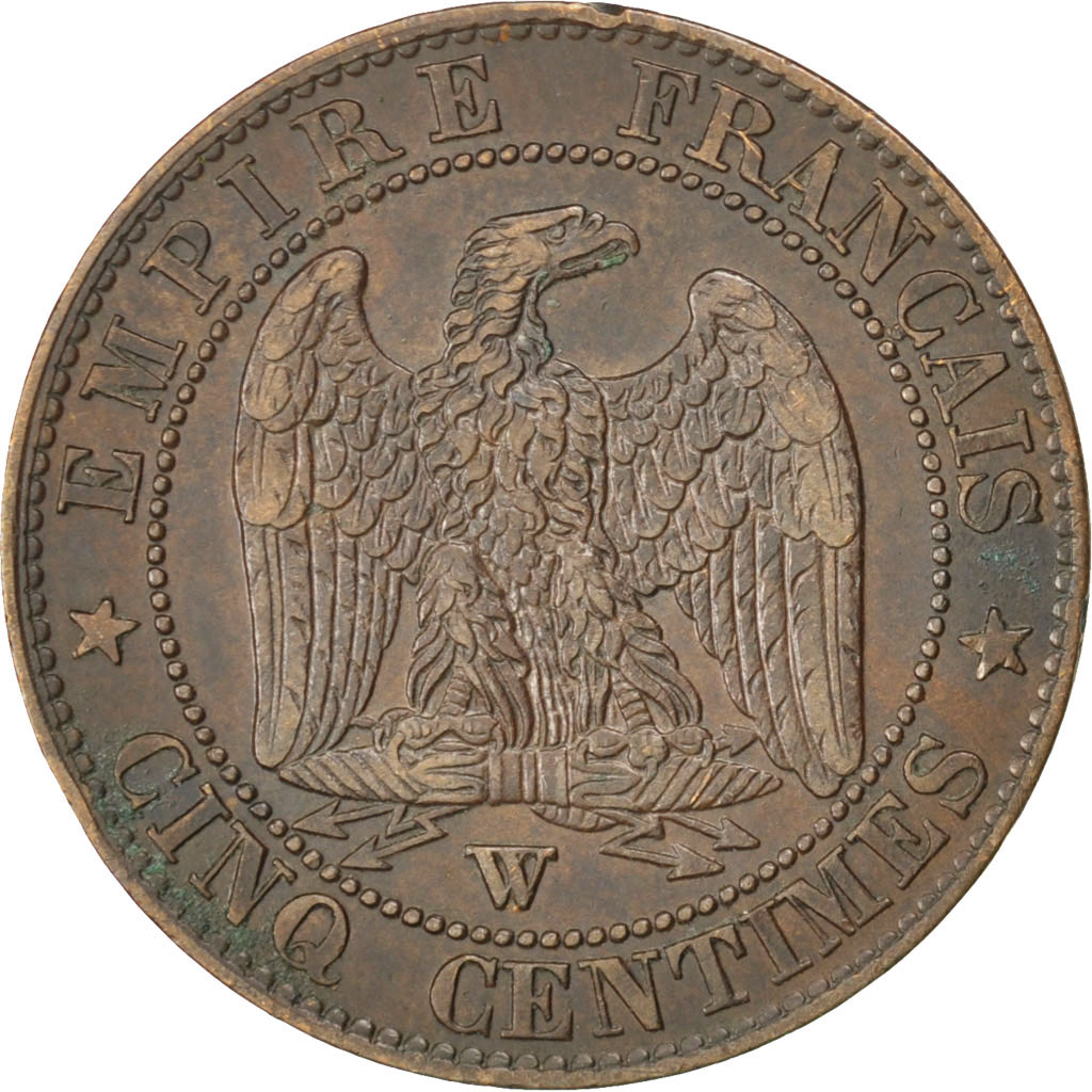 Coin, France, Napoleon III, Napoléon III, 5 Centimes, 1855, Lille, 