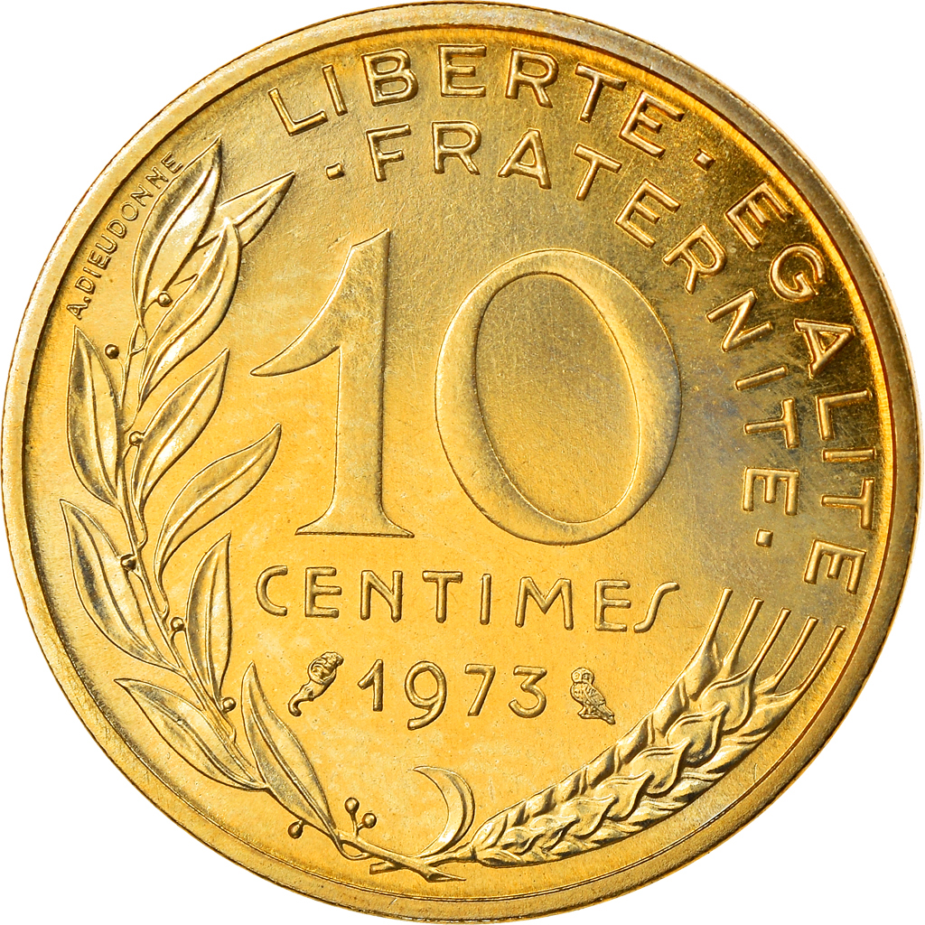 Coin, France, Marianne, 10 Centimes, 1973, Paris, , Aluminum-Bronze