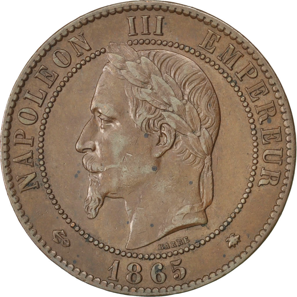Coin, France, Napoleon III, Napoléon III, 10 Centimes, 1865, Paris, 