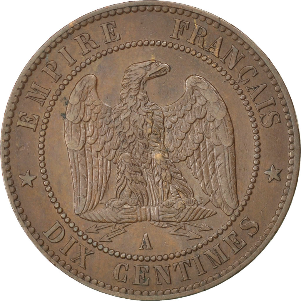 Coin, France, Napoleon III, Napoléon III, 10 Centimes, 1865, Paris, 