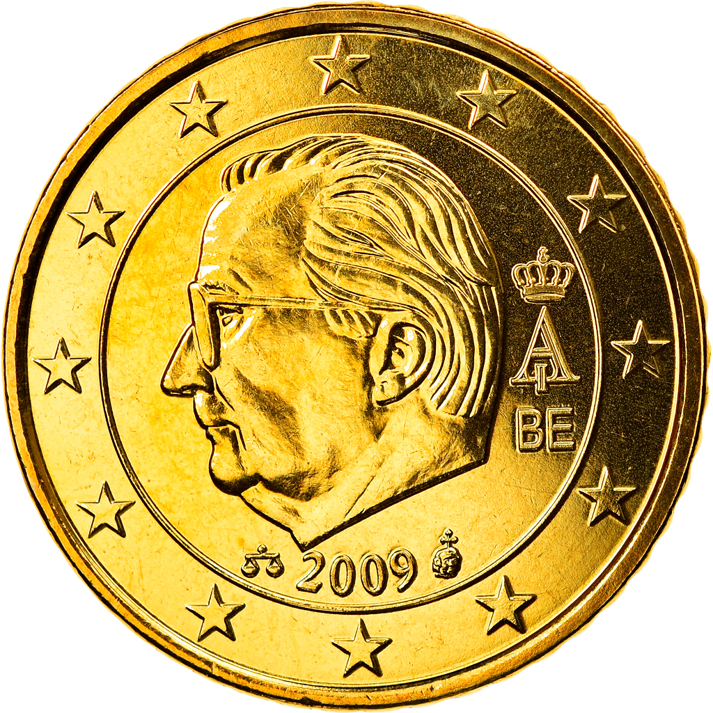 Belgium, 50 Euro Cent, 2009, Brussels, , Brass, KM:279 | European