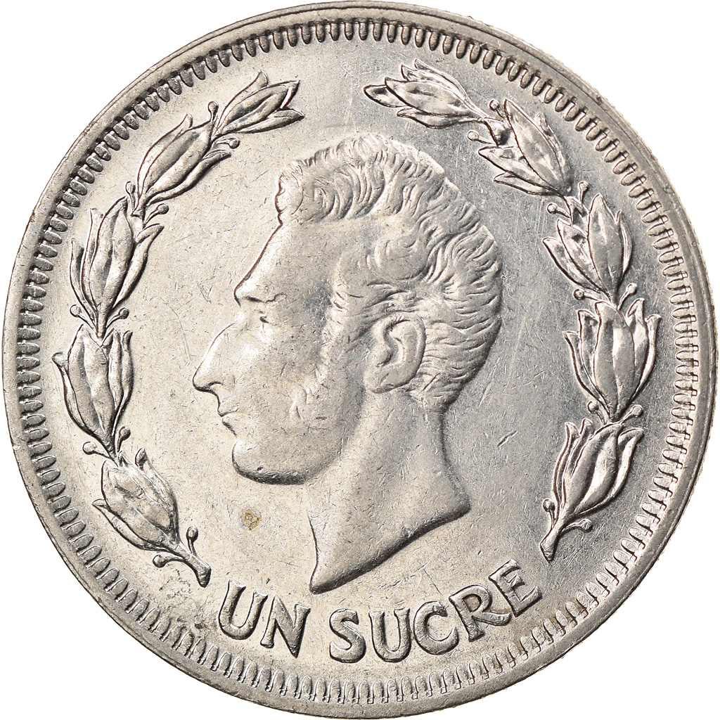 Coin, Ecuador, Sucre, Un, 1975, , Nickel Clad Steel, KM:83