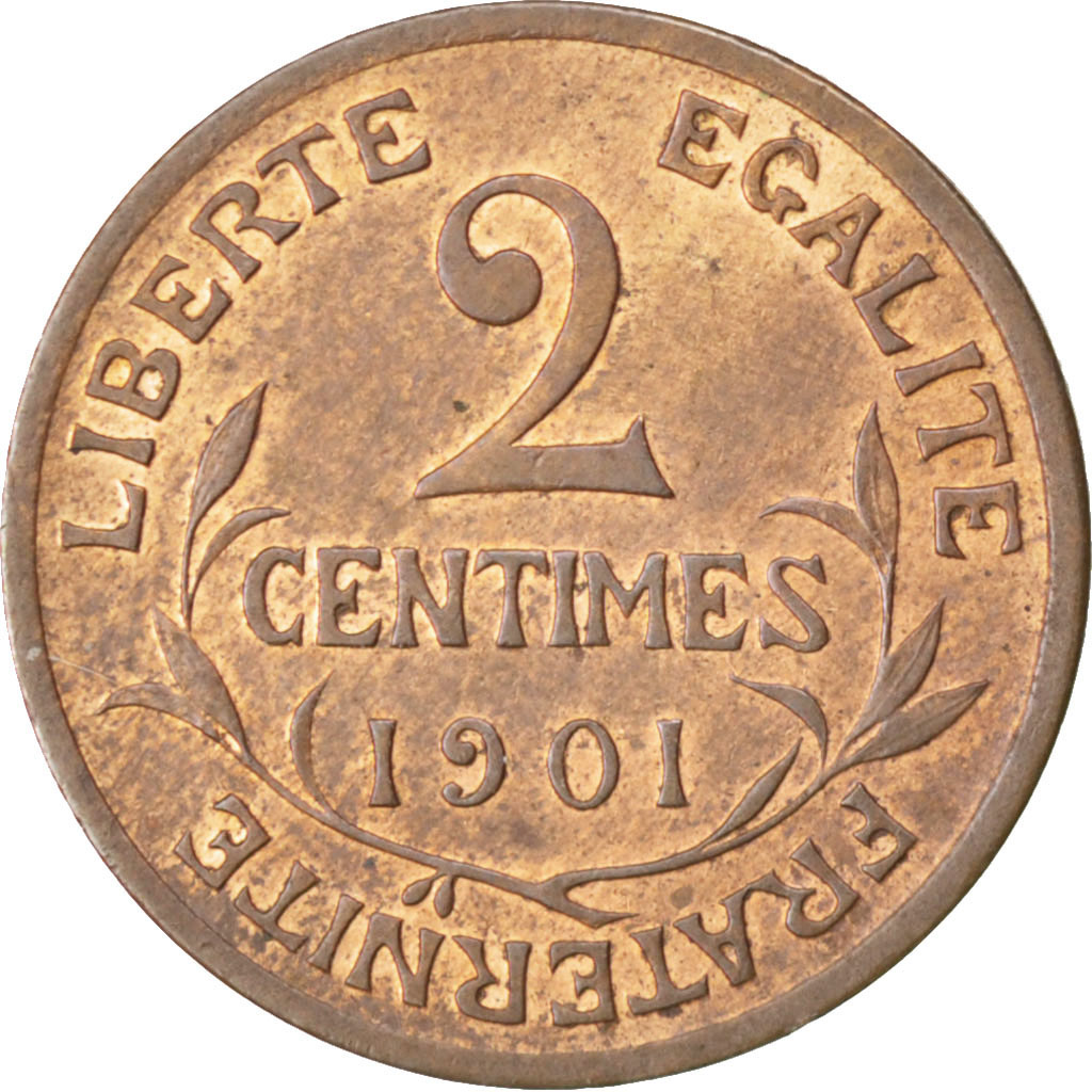 Coin, France, Dupuis, 2 Centimes, 1901, , Bronze, KM:841, Gadoury:107