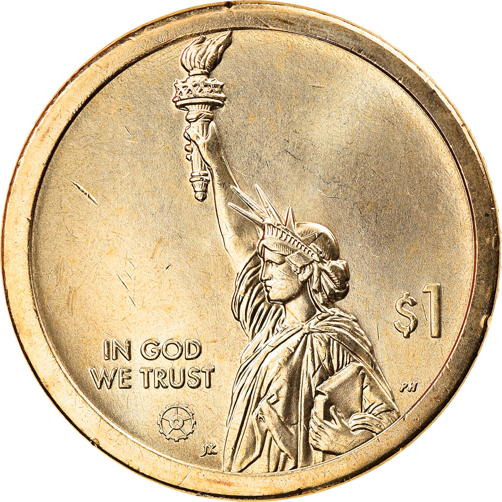 Coin, United States, Maryland, Dollar, 2020, Philadelphia, , Brass