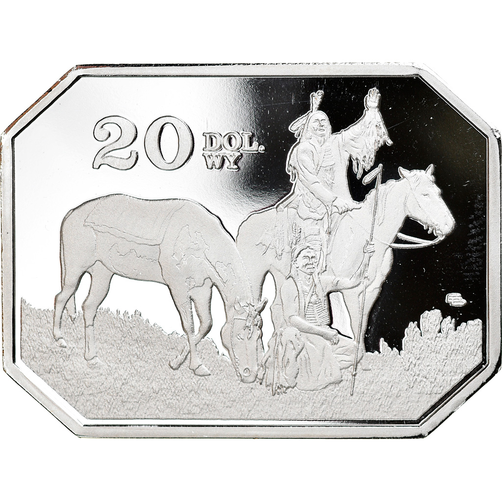 Coin, United States, Wyoming, 20 Dollars, 2020, , Silver Clad