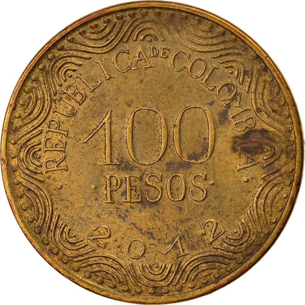 Coin, Colombia, 100 Pesos, 2012, , Aluminum-Bronze, KM:285.2