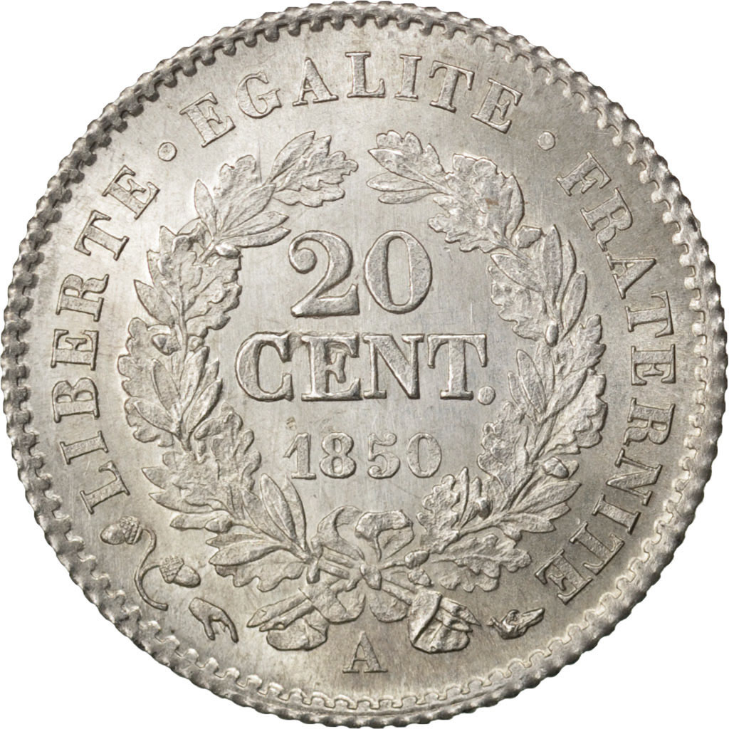 Coin, France, Cérès, 20 Centimes, 1850, Paris, , Silver, KM:758.1