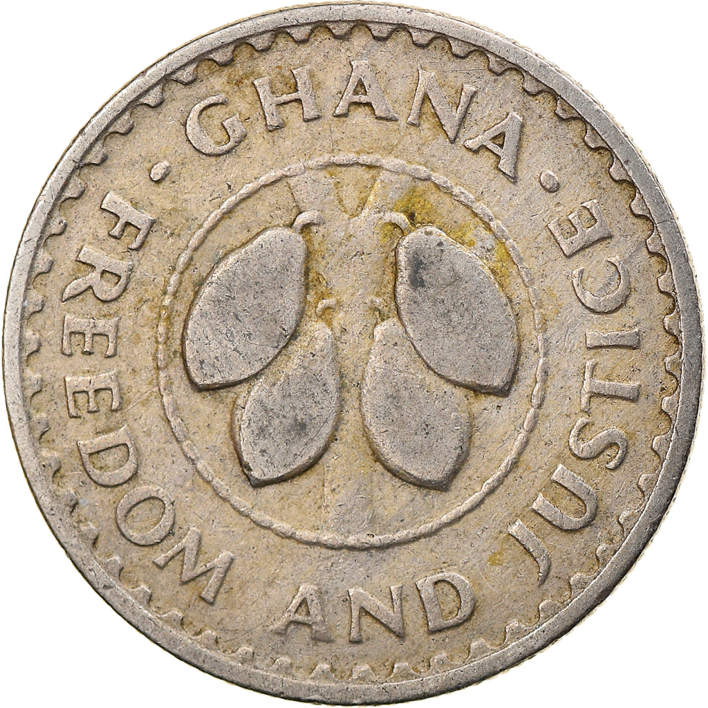 Münze, Ghana, 5 Pesewas, 1967, SS, Copper-nickel, KM:15