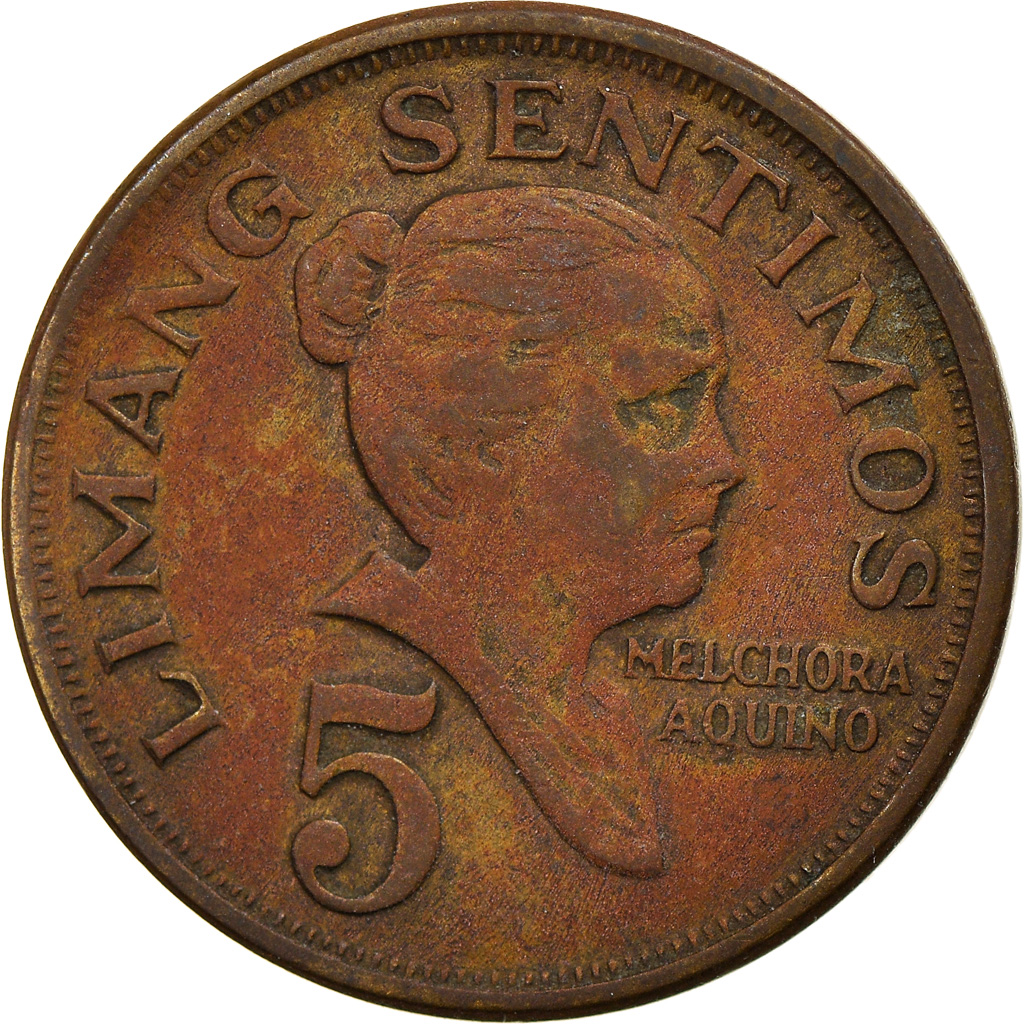 Coin, Philippines, 5 Sentimos, 1968, , Brass, KM:197
