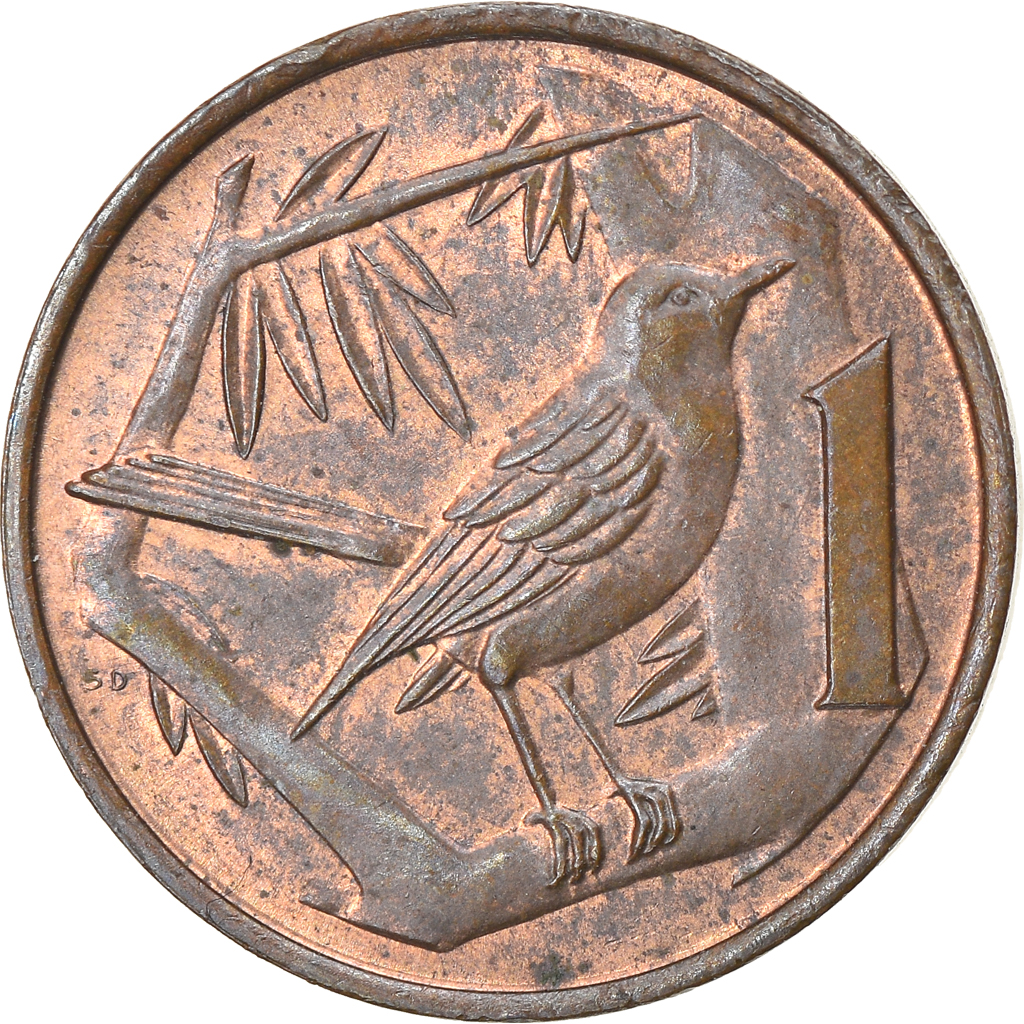 Moneda, Islas Caimán, Elizabeth II, Cent, 1972, MBC, Bronce, KM:1
