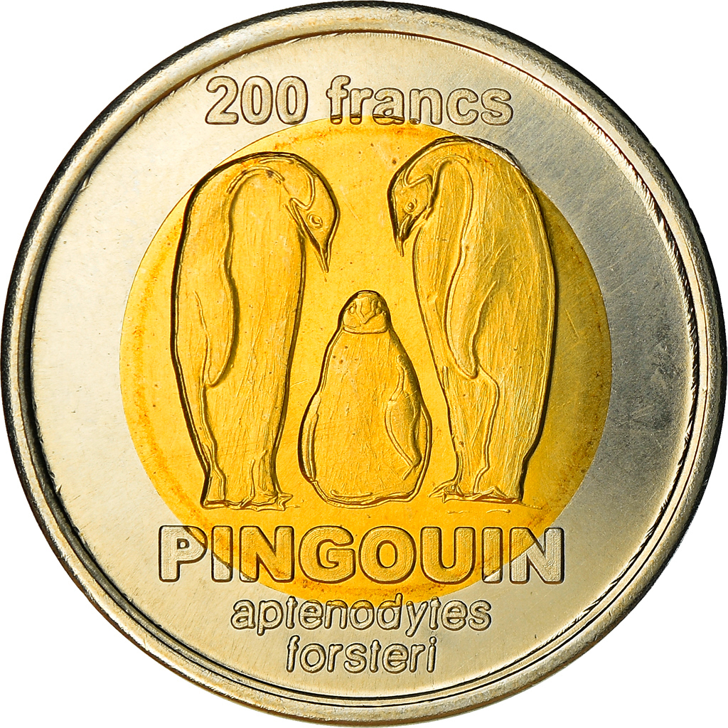 French Southern and Antartic Land, 200 Francs, Pingouin, 2011, 