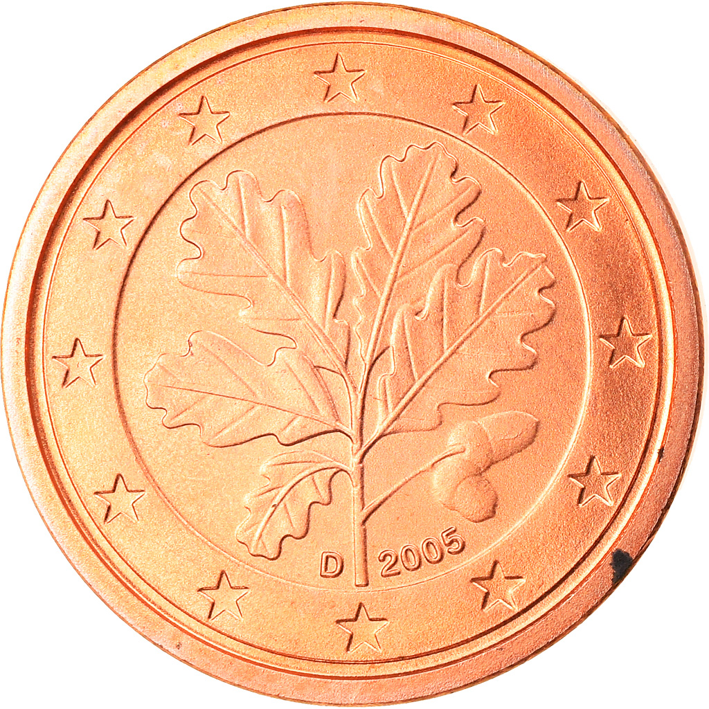 Bundesrepublik Deutschland, Euro Cent, 2005, Munich, UNZ, Copper Plated Steel