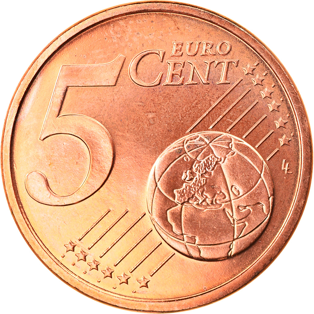 Frankreich, 5 Euro Cent, 2007, Paris, BU, STGL, Copper Plated Steel, Gadoury:3
