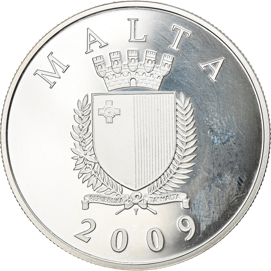Malta, 10 Euro, La Castellania, 2009, Paris, BE, , Silver, KM:133