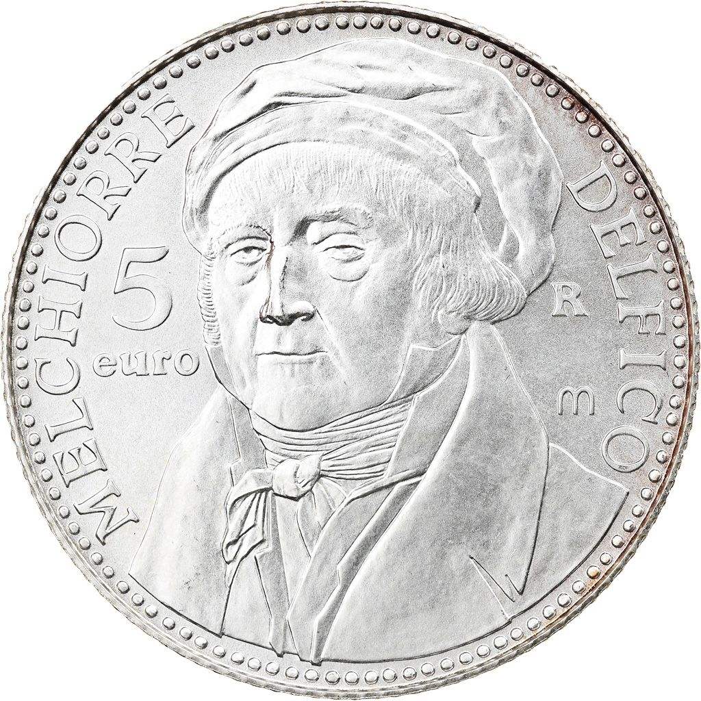 San Marino, 5 Euro, Melchiorre Delfico, 2006, Rome, FDC, Argent, KM:472