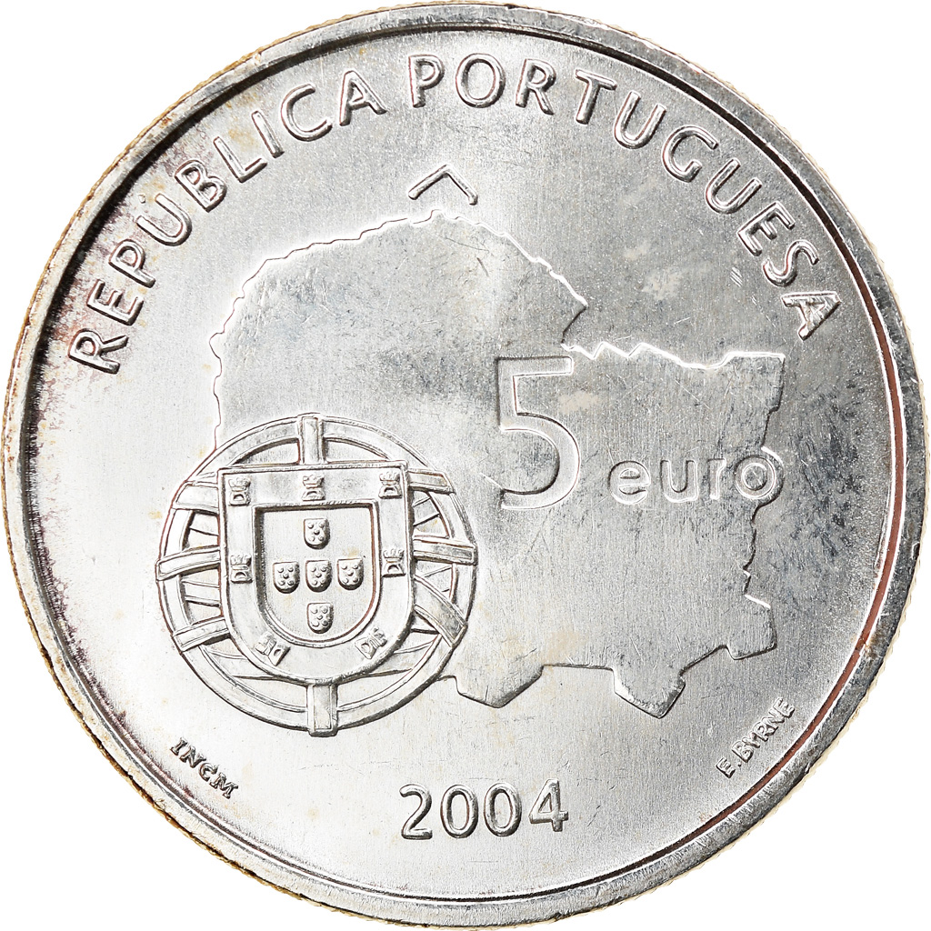 Portugal, 5 Euro, 2004, Lisbon, , Silver, KM:755