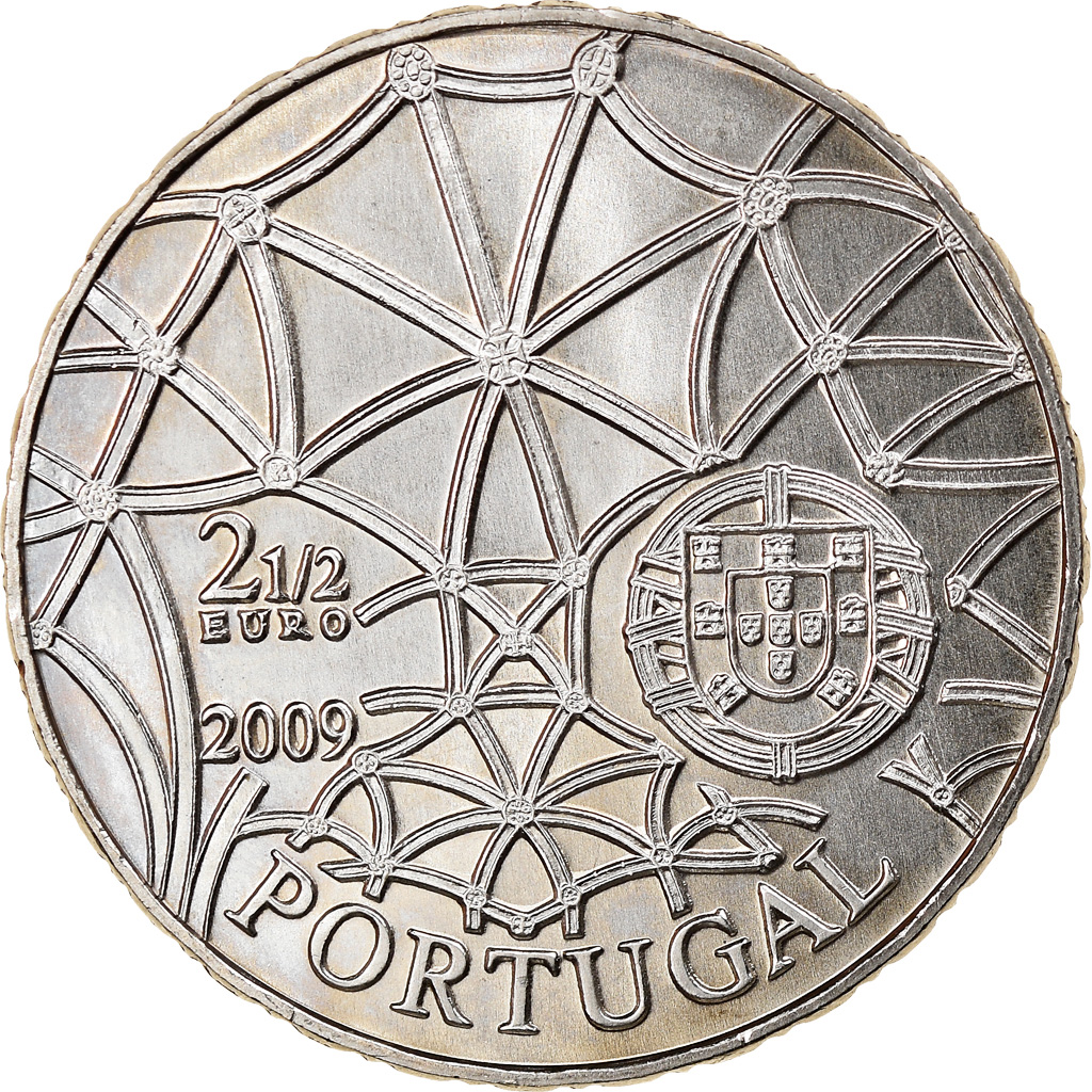 Portugal, 2-1/2 Euro, 2009, Lisbon, UNZ, Copper-nickel, KM:792