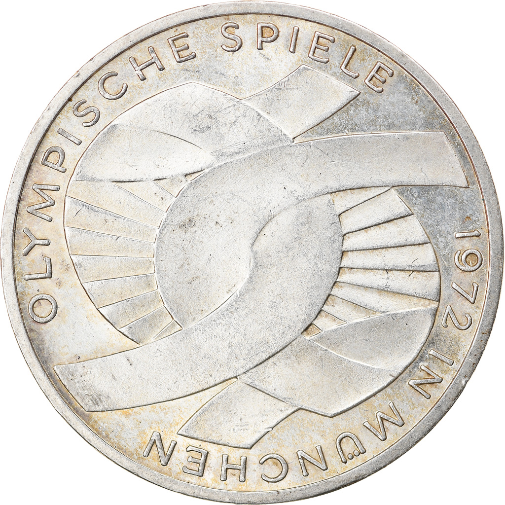 Coin, GERMANY - FEDERAL REPUBLIC, 10 Mark, 1972, Karlsruhe, , Silver