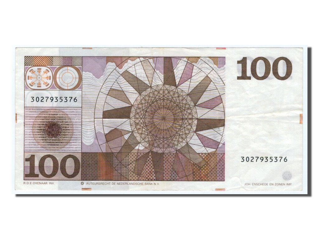 Banknote, Netherlands, 100 Gulden, 1970, AU