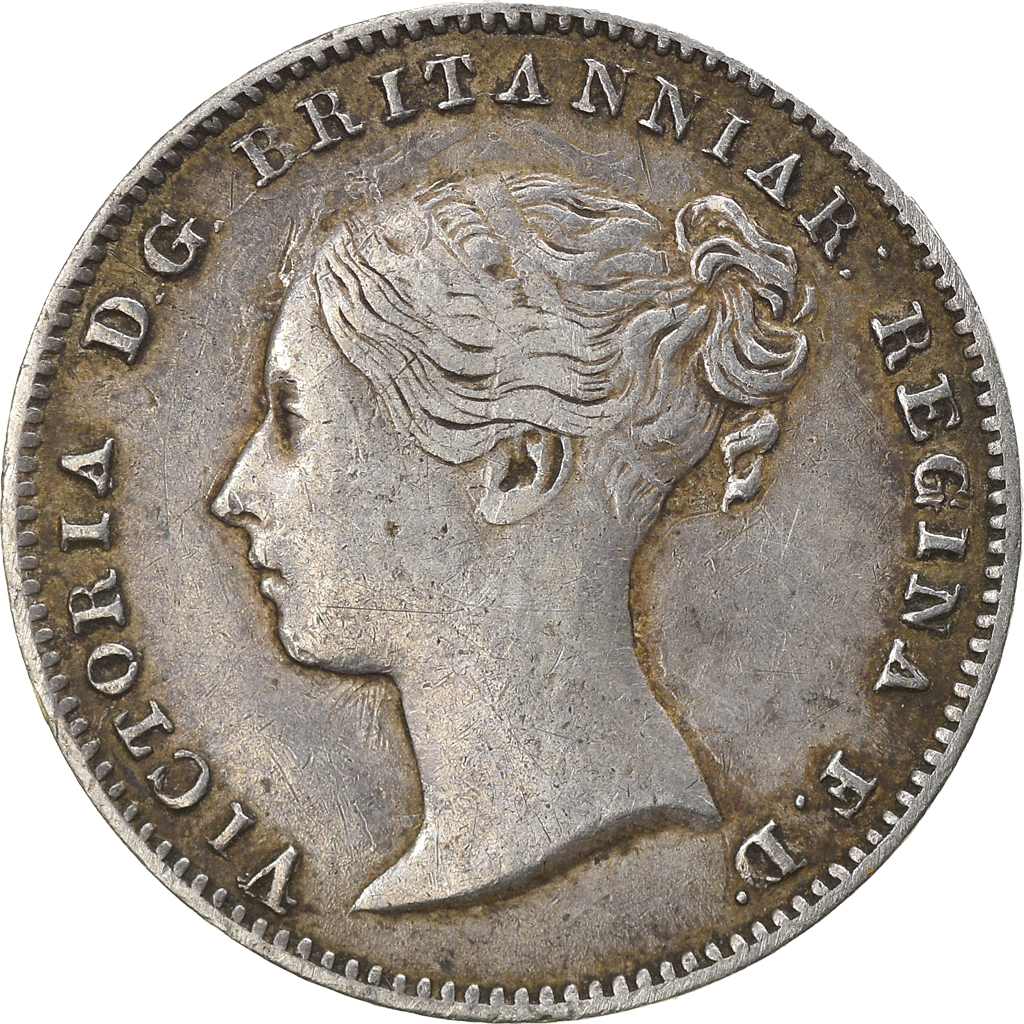 Coin, Great Britain, Victoria, 3 Pence, 1865, , Silver, KM:730