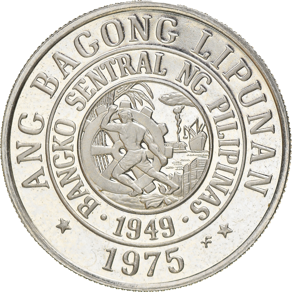 Coin, Philippines, 25 Sentimos, 1975, BE, , Copper-nickel, KM:208