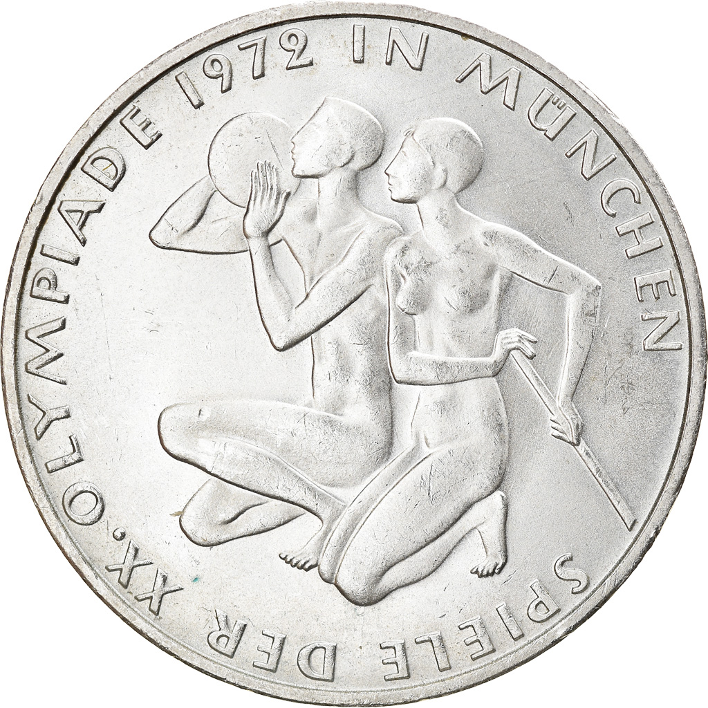 Coin, GERMANY - FEDERAL REPUBLIC, 10 Mark, 1972, Munich, , Silver, KM:132