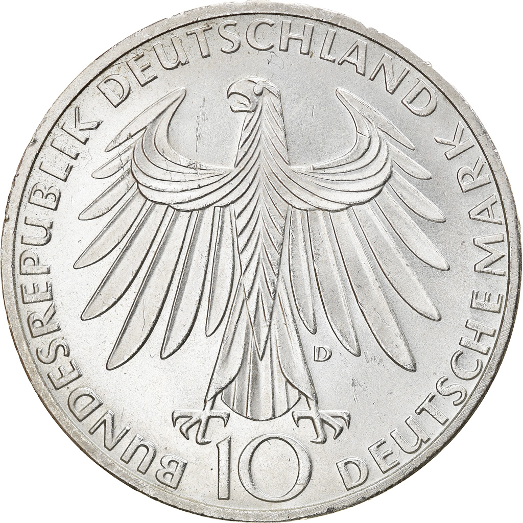 Coin, GERMANY - FEDERAL REPUBLIC, 10 Mark, 1972, Munich, , Silver, KM:132