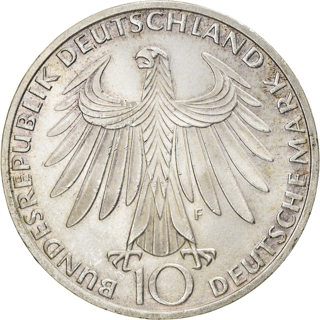 Coin, GERMANY - FEDERAL REPUBLIC, 10 Mark, 1972, Stuttgart, , Silver