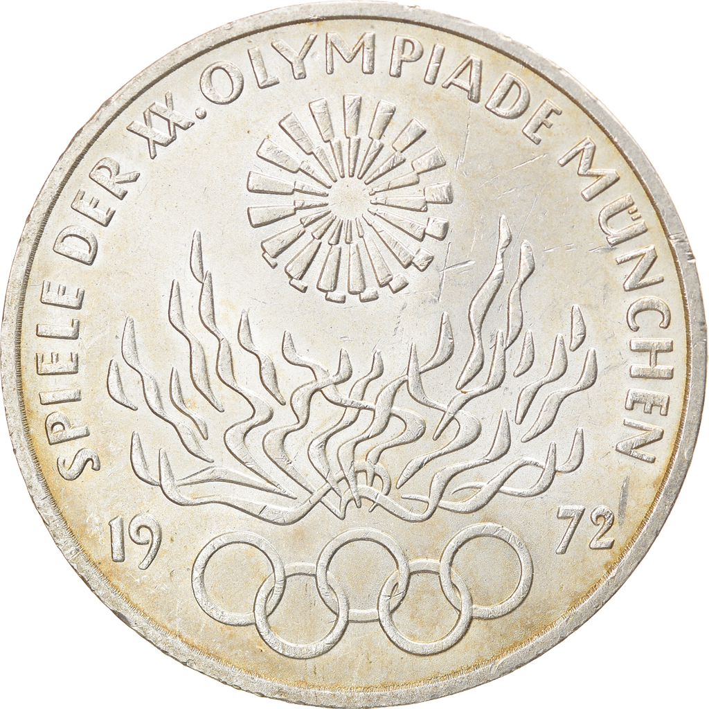 Coin, GERMANY - FEDERAL REPUBLIC, 10 Mark, 1972, Hambourg, , Silver