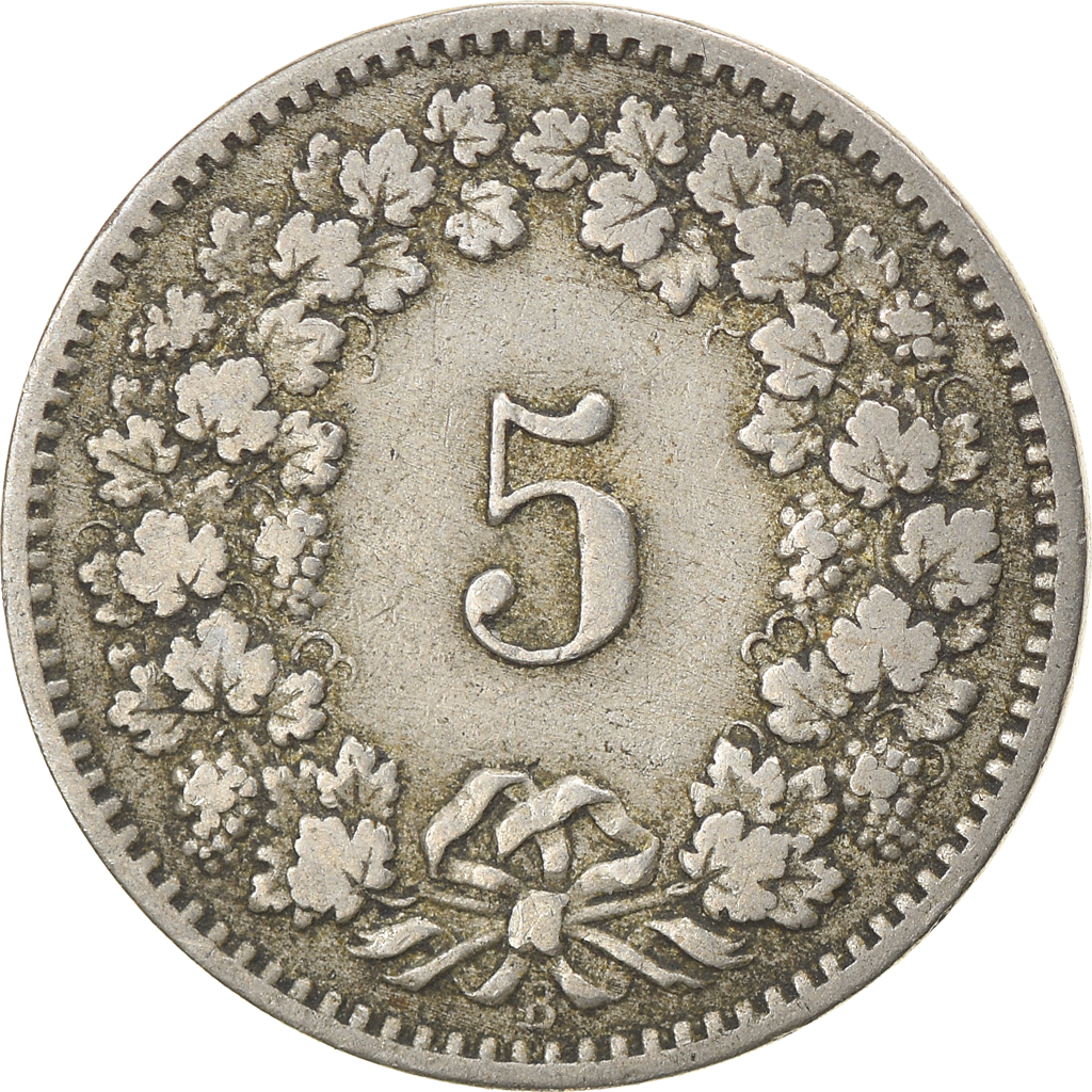 Coin, Switzerland, 5 Rappen, 1885, Bern, , Copper-nickel, KM:26