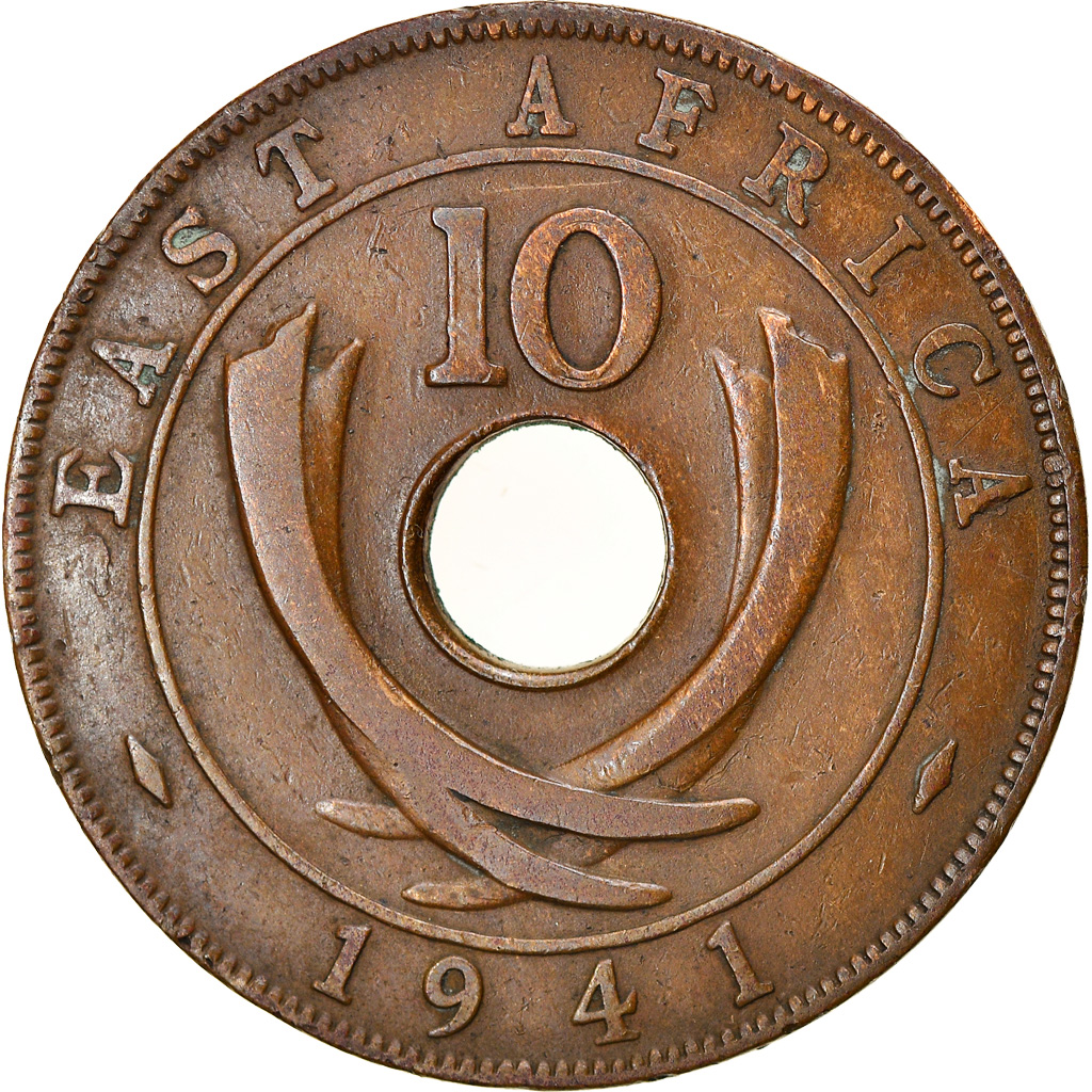 Coin, EAST AFRICA, George VI, 10 Cents, 1941, , Bronze, KM:26.1