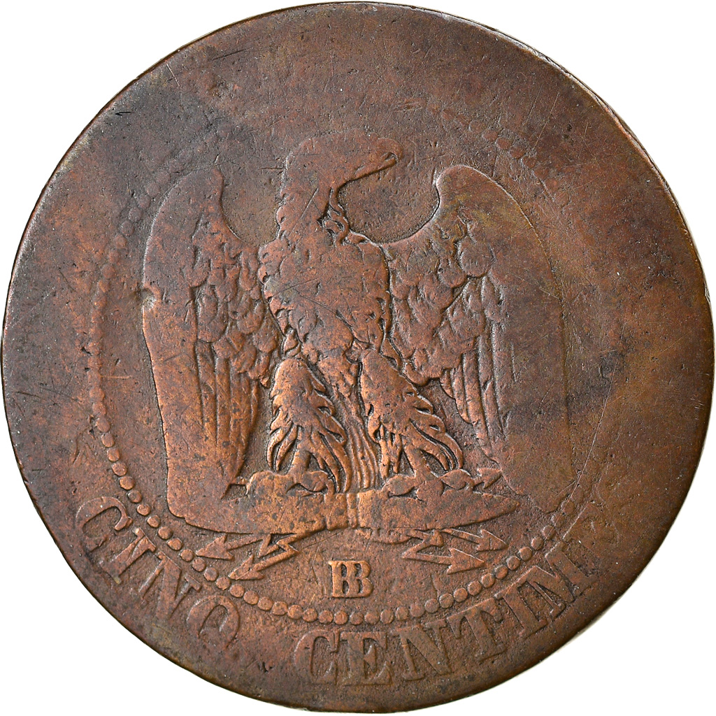 Coin, France, Napoleon III, Napoléon III, 5 Centimes, 1856, Strasbourg