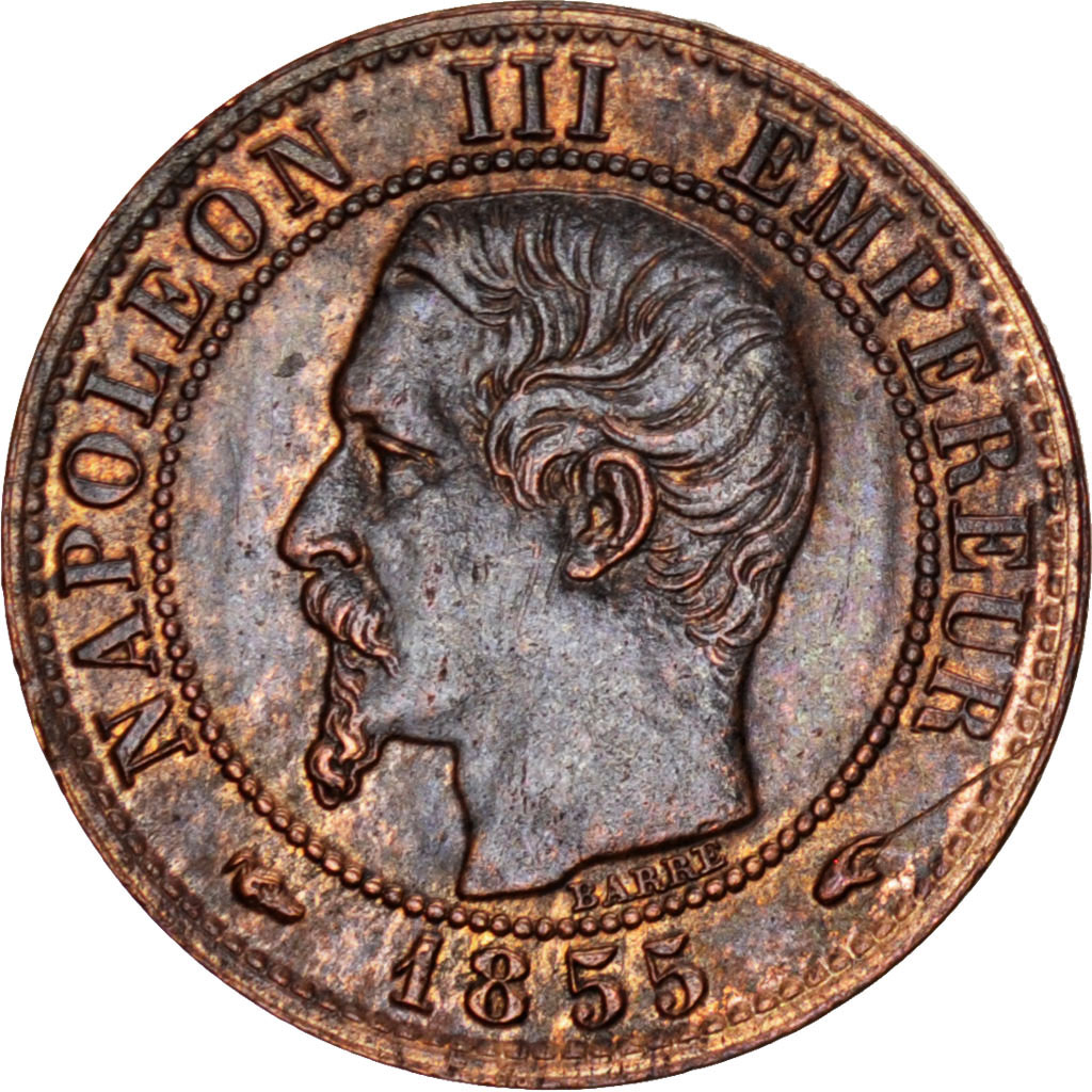 Coin, France, Napoleon III, Napoléon III, Centime, 1855, Paris, 