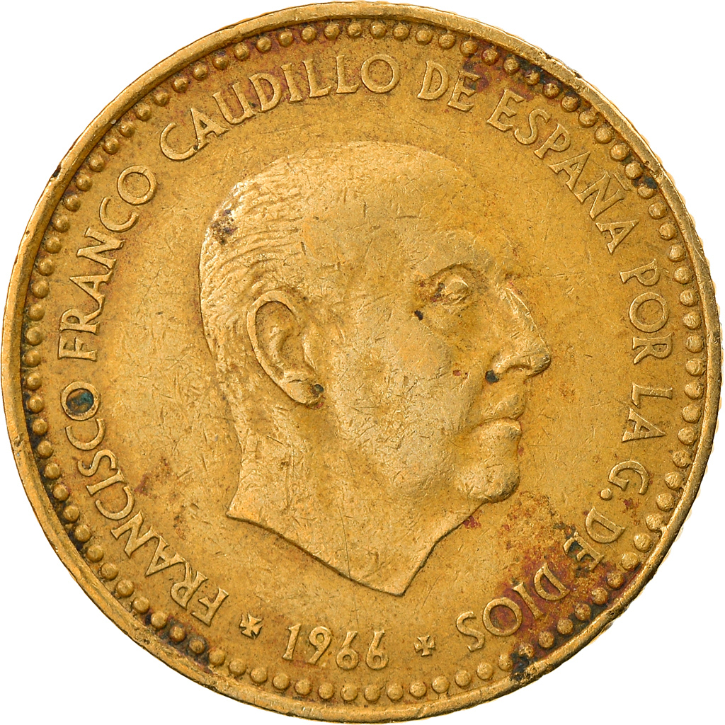 [#836446] Coin, Spain, Francisco Franco, caudillo, Peseta, 1975, VF(30-35)