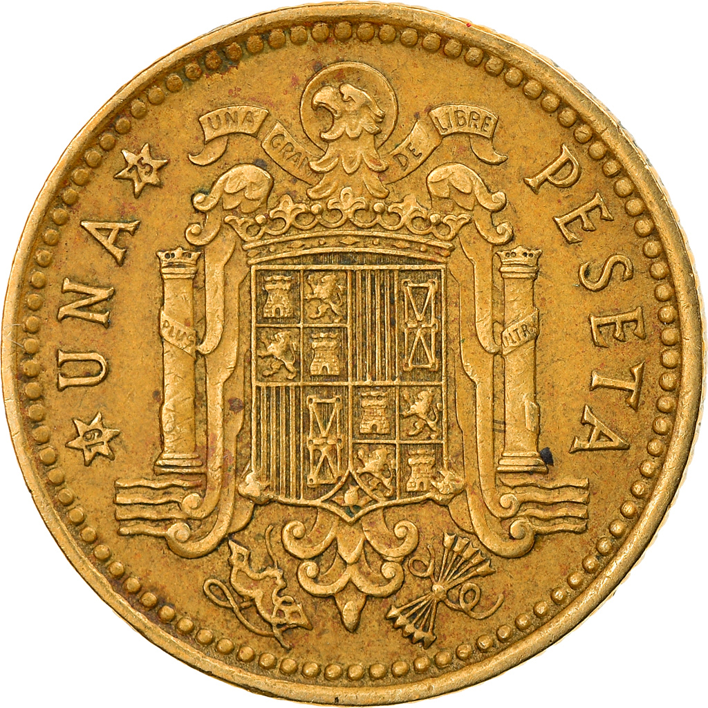 [#836446] Coin, Spain, Francisco Franco, caudillo, Peseta, 1975, VF(30-35)