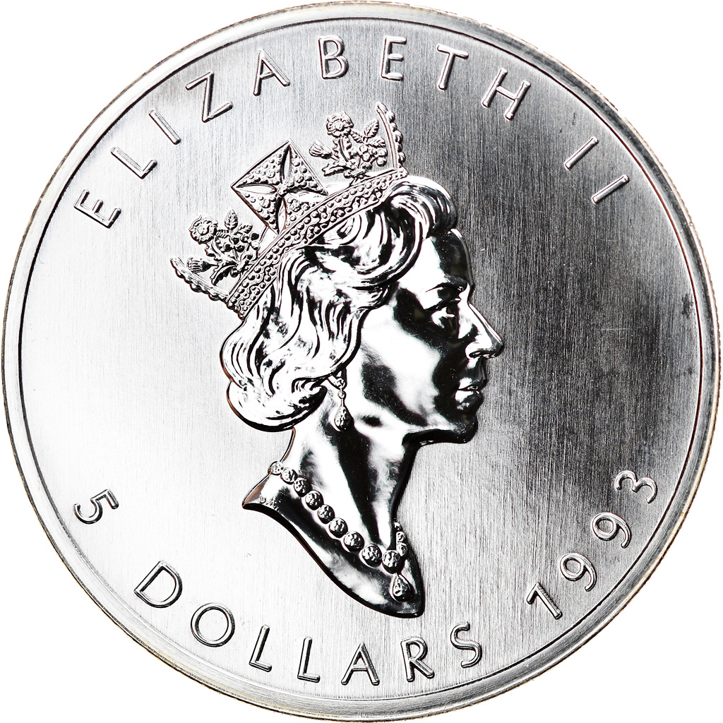 Coin, Canada, Elizabeth II, 5 Dollars, 1993, Royal Canadian Mint, Ottawa, BU
