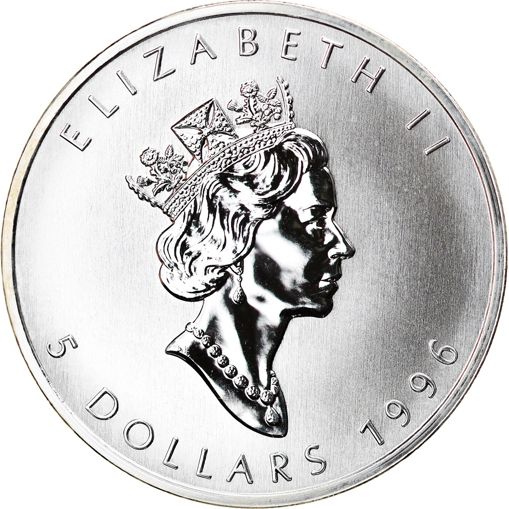 Coin, Canada, Elizabeth II, 5 Dollars, 1996, Royal Canadian Mint, Ottawa, BU