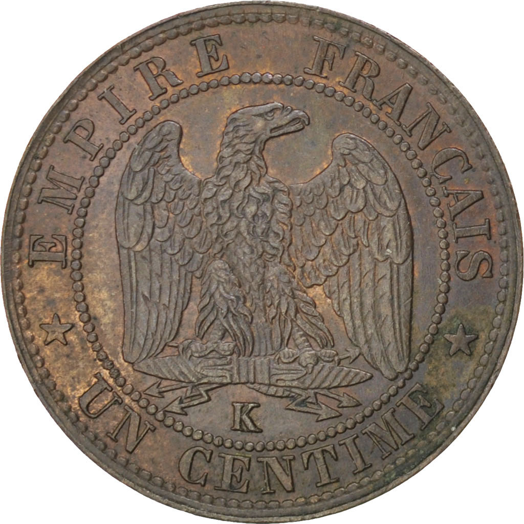 Coin, France, Napoleon III, Napoléon III, Centime, 1857, Bordeaux, 