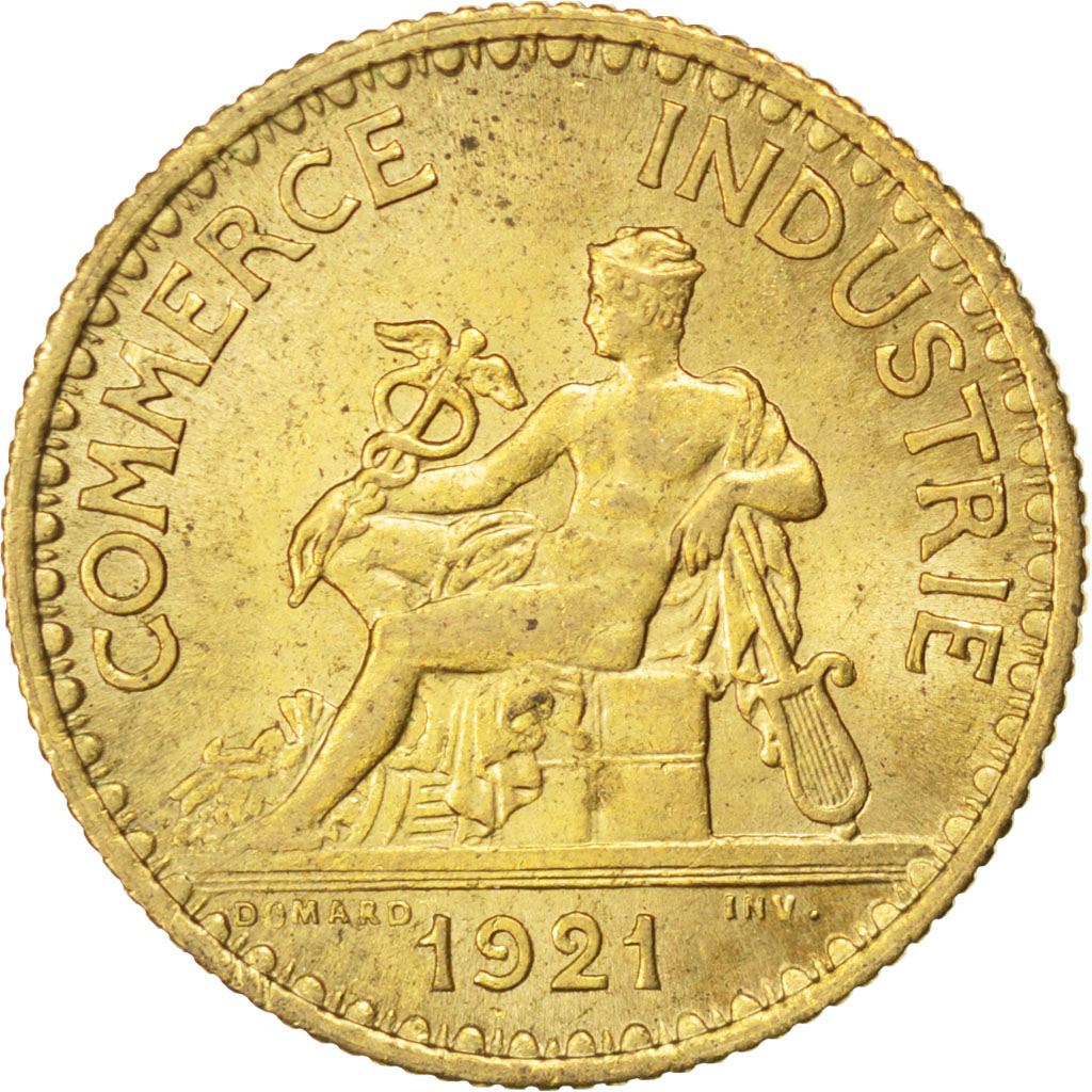 Coin, France, Chambre de commerce, Franc, 1921, , Aluminum-Bronze