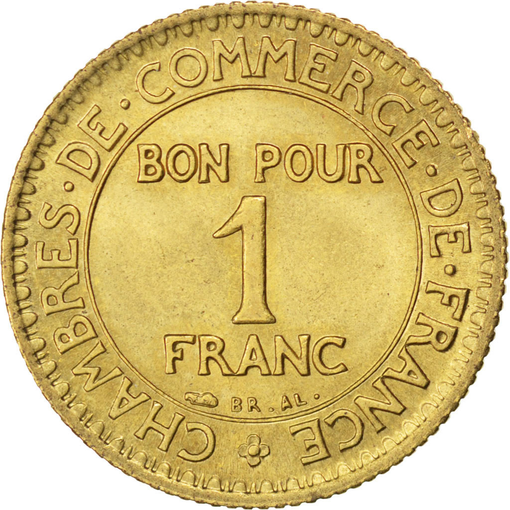 Coin, France, Chambre de commerce, Franc, 1922, , Aluminum-Bronze