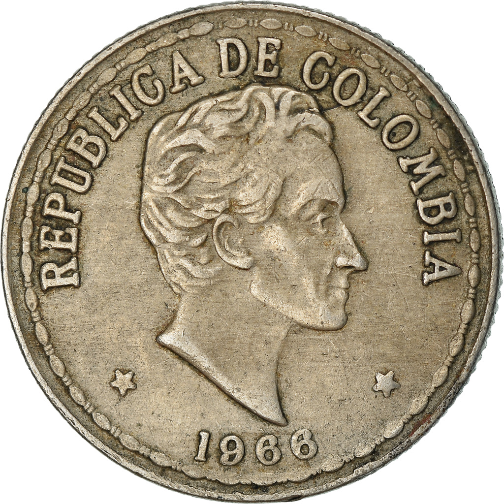 Coin, Colombia, 20 Centavos, 1966, , Copper-nickel, KM:215.3