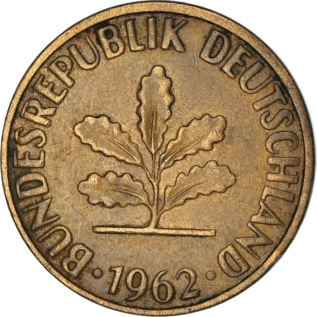 Coin, GERMANY - FEDERAL REPUBLIC, 2 Pfennig, 1962, Hambourg, , Bronze