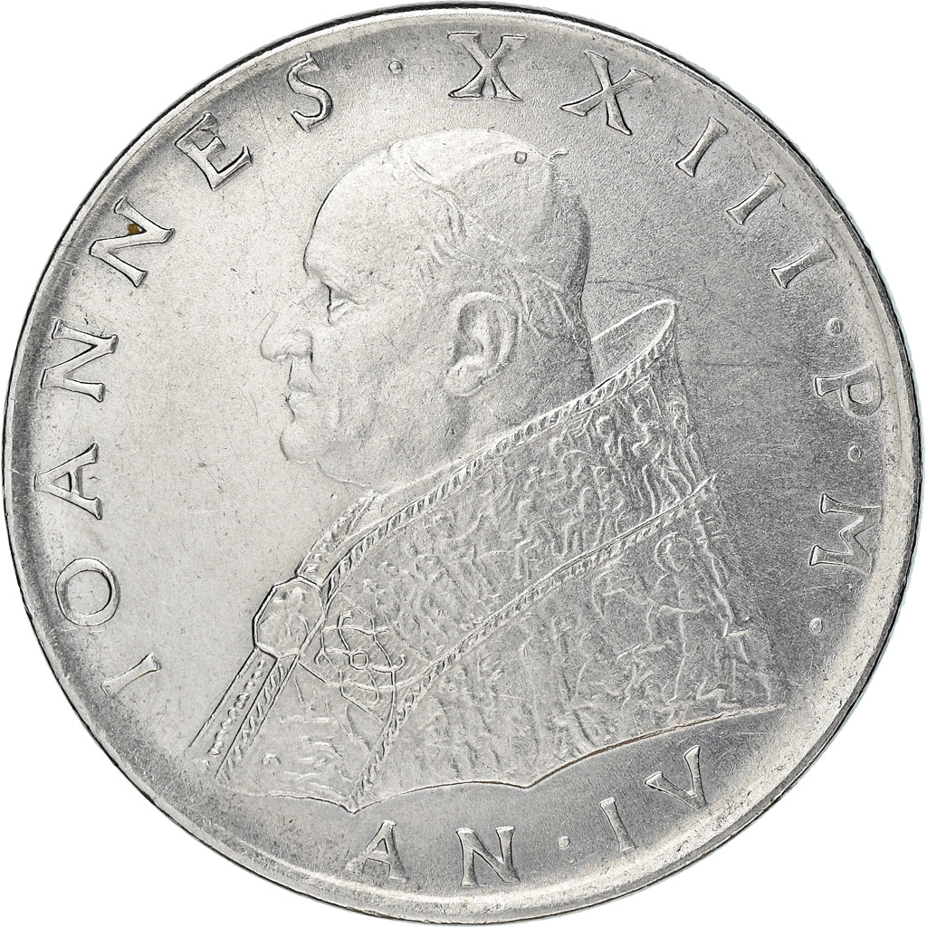 Coin, VATICAN CITY, John XXIII, 100 Lire, 1962, , Stainless Steel, KM:73